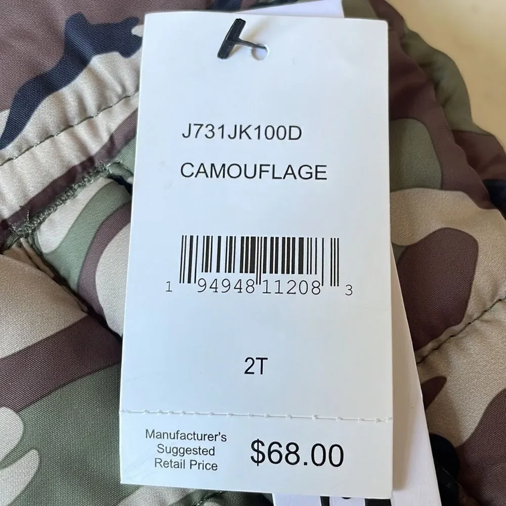 Joe’s Jeans Toddler Camo Hooded Puffer Vest Jacket NWT